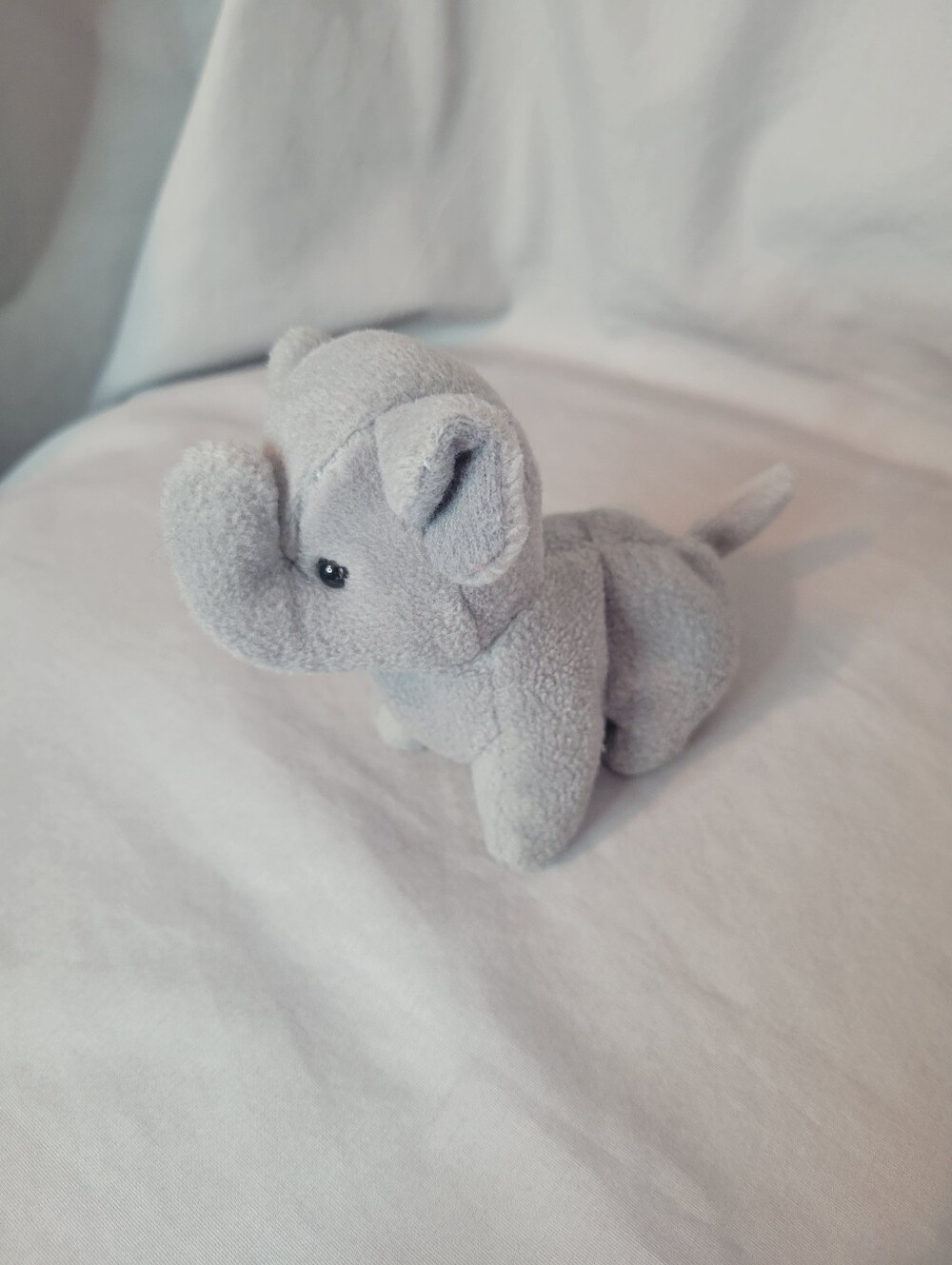 Vintage Small Gray Elephant Plush Toy